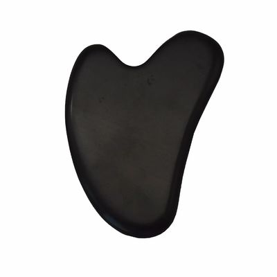 8*6cm Φυσική Μαύρη Λίθος Bian Σχήμα Καρδιάς Gua Sha Μέσο μασάζ για μασάζ προσώπου και διαλογισμό