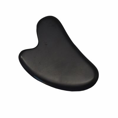 8*6cm Φυσική Μαύρη Λίθος Bian Σχήμα Καρδιάς Gua Sha Μέσο μασάζ για μασάζ προσώπου και διαλογισμό