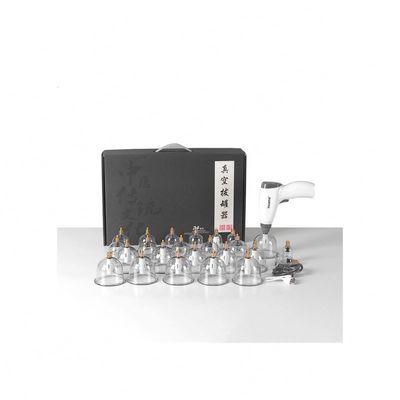 20 τεμάχια Ηλεκτρικό Vacuum Cupping Set για θεραπεία σωματικής κούπασης Εγχειρίδιο Gua Sha Εργαλεία και πλαστικές κούπες αναρρόφησης περιλαμβάνονται