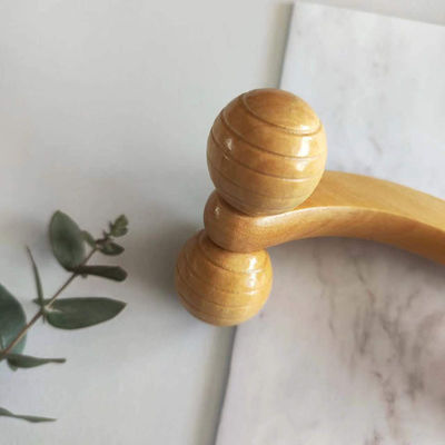 Χειροκίνητο τεσσάρων στερεών ξύλων τροχόσπιτο με χειριστήριο μυϊκό μασάζ και χειροκίνητο εργαλείο φροντίδας υγείας σώματος Guasha