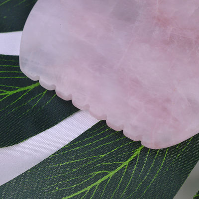 Προσαρμοσμένο λογότυπο Shell Shape Rose Quartz Gua Sha Μέσο μασάζ για μυϊκό μασάζ και φροντίδα του δέρματος Spa εξοπλισμός ομορφιάς