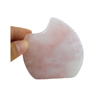 Προσαρμοσμένο λογότυπο Shell Shape Rose Quartz Gua Sha Μέσο μασάζ για μυϊκό μασάζ και φροντίδα του δέρματος Spa εξοπλισμός ομορφιάς