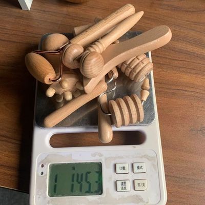 Προσαρμοσμένο λογότυπο Διαθέσιμοs Beech Facial Mini Sculpting Tools ξύλινη θεραπεία προσώπου μασάζ ρόλο σετ ξύλινη θεραπεία προσώπου κιτ