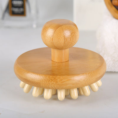 Καφέ σχήμα μανιταριών Μπαμπού Gua Sha Σκαλπί Massage Airbag Comb Wooden Guasha Tool Head Relax Μασάζ Μαλλιά Υγεία Καλλυντική Βούρτσα