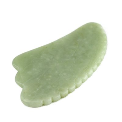 Πράσινη Guasha Φυσική Xiuyan Jade Scraping πρόσωπο πέτρα Gua Sha θεραπεία προσώπου Μέσο μασάζ OEM ODM Επαγγελματίας
