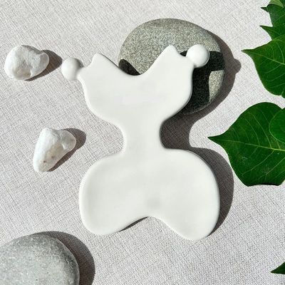 Κεραμικό εργαλείο μασάζ Gua Sha για λεμφική αποστράγγιση Φακίδα Γλύπτης Μασάζ σώματος Εργαλεία φροντίδας δέρματος Guasha λειτουργία κεραμική