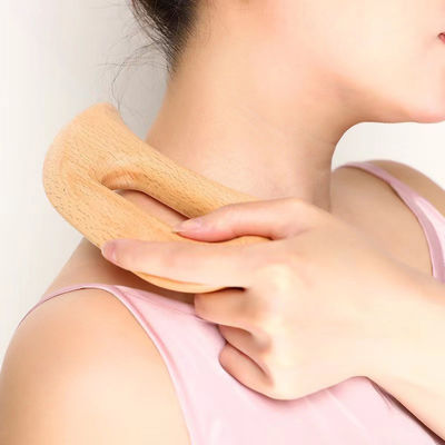 Σώμα Self Skin Care Spa Face Lifting Σαλόνι ομορφιάς ξύλινο Gua Sha Μέσο μασάζ με Custom Logo και καφέ χρώμα
