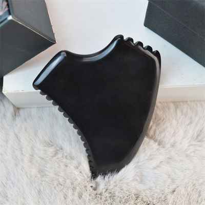 Προσαρμοσμένο λογότυπο Sawtooth Black Bian Stone Body Facial Massage Guasha Board για το 2024 Έρχονται και Προσαρμοσμένο λογότυπο διαθέσιμο