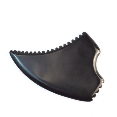 Προσαρμοσμένο λογότυπο Sawtooth Black Bian Stone Body Facial Massage Guasha Board για το 2024 Έρχονται και Προσαρμοσμένο λογότυπο διαθέσιμο