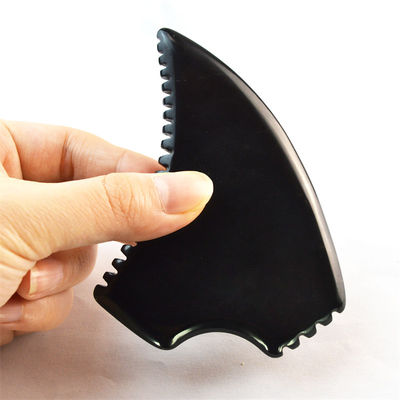 Προσαρμοσμένο λογότυπο Sawtooth Black Bian Stone Body Facial Massage Guasha Board για το 2024 Έρχονται και Προσαρμοσμένο λογότυπο διαθέσιμο
