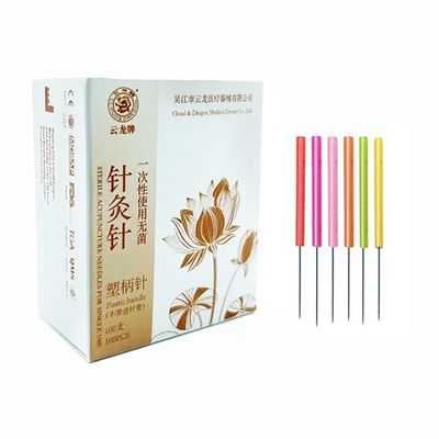 Εργαλεία μασάζ 100 PCS Λιγότερο πόνος Πολυχρωματικό πλαστικό χερούλι βελόνες ακυποτομή μικρά μαχαίρια βελόνα για προσαρμοσμένο λογότυπο διαθέσιμο