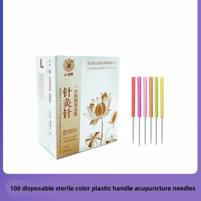Εργαλεία μασάζ 100 PCS Λιγότερο πόνος Πολυχρωματικό πλαστικό χερούλι βελόνες ακυποτομή μικρά μαχαίρια βελόνα για προσαρμοσμένο λογότυπο διαθέσιμο