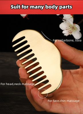 Ετικέτα Guassha Scraping Tool 100% Brass Gua Sha Comb για βελτίωση της κυκλοφορίας του αίματος και μασάζ