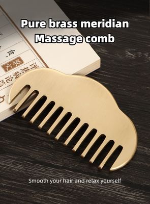 Ετικέτα Guassha Scraping Tool 100% Brass Gua Sha Comb για βελτίωση της κυκλοφορίας του αίματος και μασάζ