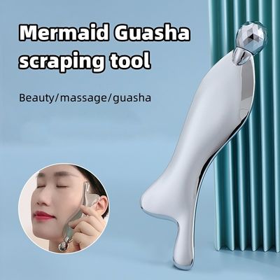 Μασάζ προσώπου Σπα Σίλβερ Ζινκ Alloy Gua Sha Scraping Board για Meridian Acupoint Μασάζ Φροντίδα του δέρματος εργαλείο καλλυντικού σαλονιού