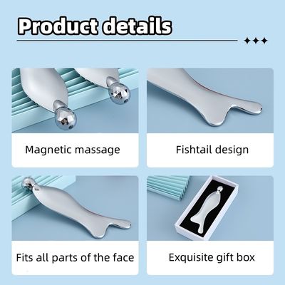 Μασάζ προσώπου Σπα Σίλβερ Ζινκ Alloy Gua Sha Scraping Board για Meridian Acupoint Μασάζ Φροντίδα του δέρματος εργαλείο καλλυντικού σαλονιού