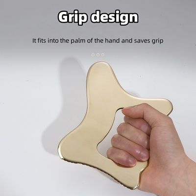 Εξοπλισμός μασάζ Φυσικό χαλκό μεταλλικό Gua Sha Scraping Board Guasha Facial Spa Massager Skincare Beauty Tool με λαβή