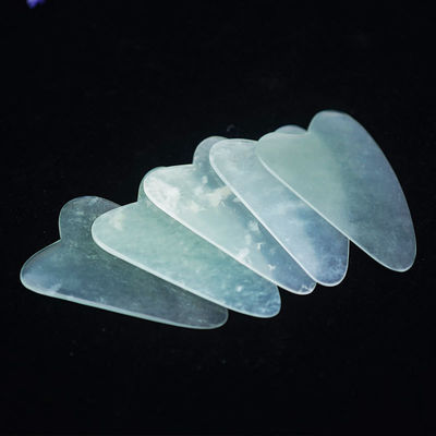 Εργαλεία μασάζ Μασάζ σώματος Νέο στυλ Jade Gua Sha εργαλείο καθαρό φυσικό Jade Guasha επιφάνεια εξατομικευμένο Jade Guasha πέτρα μασάζ περιποίησης δέρματος