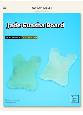 Xiuyan Jade Μασάζ Comb Guasha Comb Guasha Scraping Scalp Comb Πράσινα εργαλεία μασάζ για μασάζ