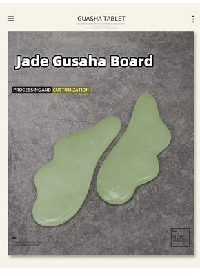 Εργαλεία μασάζ Xiuyan Jade 100% φυσικό διπλό πλευρικό ρολόι προσώπου από πέτρα jade για την τόνωση της ροής του αίματος και την ανακούφιση από το άγχος