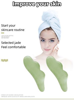 Εργαλεία μασάζ Xiuyan Jade 100% φυσικό διπλό πλευρικό ρολόι προσώπου από πέτρα jade για την τόνωση της ροής του αίματος και την ανακούφιση από το άγχος