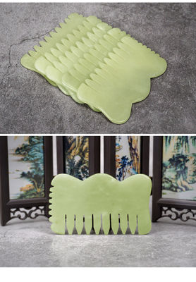 Φυσικό Xiuyan Jade Gua Sha Acupoint Massage Comb για την χαλάρωση του κεφαλιού Guasha Comb