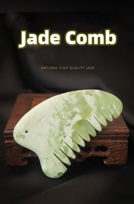 Εξοπλισμός μασάζ κεφαλιού Φυσικό Xiuyan Jade Gua Sha Ακουπόιντ Μασάζ Μαλλιά Χτένα Σκαλπί Μασάζ μυϊκό μασάζ λειτουργία