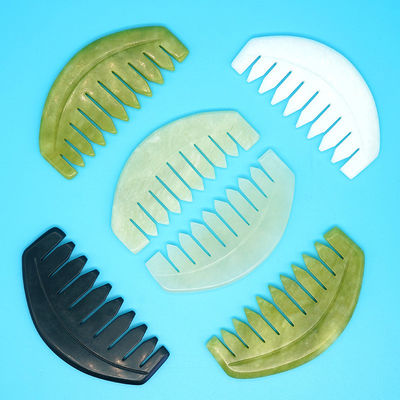 2023 Custom Logo Availabled Jade Comb Gua Sha Scraping Tool για τη φροντίδα του τριχωτού της κεφαλής και των μυών του σώματος
