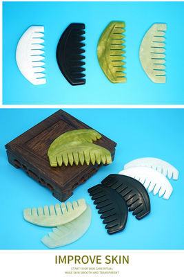 2023 Custom Logo Availabled Jade Comb Gua Sha Scraping Tool για τη φροντίδα του τριχωτού της κεφαλής και των μυών του σώματος