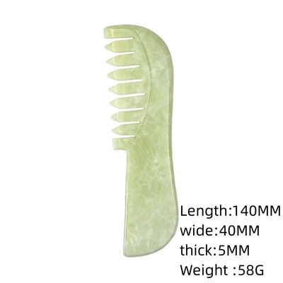 Φυσικό Xiuyan Jade Gua Sha Γλυκάδα Μασάζ Comb Jade πέτρα φροντίδα της κεφαλής Μασάζ μαλλιά Guasha Χαλάρωση εργαλείο για μασάζ σώματος