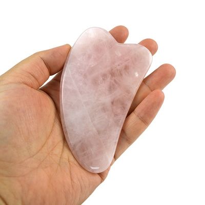 Εργαλείο μυϊκού μασάζ 2024 Rose Quartz Gua Sha Natural Crystal Skin Guasha Μασάζ ομορφιάς για το Face Lifting και την Αντιγήρανση