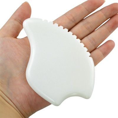 Εξοπλισμός μασάζ Μπεστ σέλερ Custom White Jade Facial Massage Εργαλεία Guasha για το πρόσωπο Jade Stone Massage Gua Sha Board