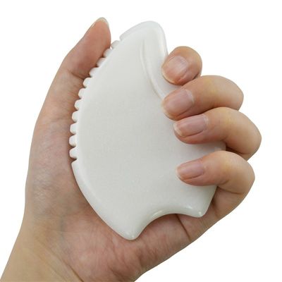 Εξοπλισμός μασάζ Μπεστ σέλερ Custom White Jade Facial Massage Εργαλεία Guasha για το πρόσωπο Jade Stone Massage Gua Sha Board