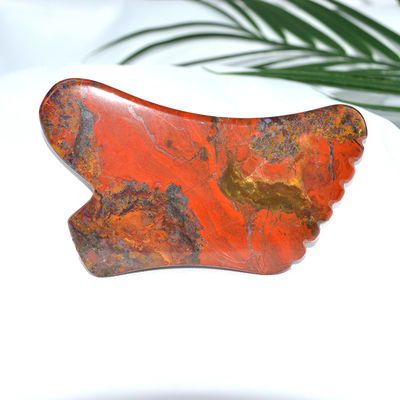Εξοπλισμός Μασάζ Σώματος Κόκκινη Mookaite Gua Sha Scraping Board για το πρόσωπο Εργαλείο φροντίδας του δέρματος
