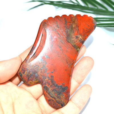 Εξοπλισμός Μασάζ Σώματος Κόκκινη Mookaite Gua Sha Scraping Board για το πρόσωπο Εργαλείο φροντίδας του δέρματος