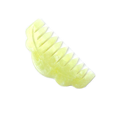 Φυσικό Xiuyan Jade Gua Sha Scraping Massage Comb για την θεραπεία της κεφαλής και το εργαλείο θεραπείας της τριχοφυΐας