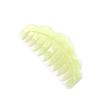 Φυσικό Xiuyan Jade Gua Sha Scraping Massage Comb για την θεραπεία της κεφαλής και το εργαλείο θεραπείας της τριχοφυΐας