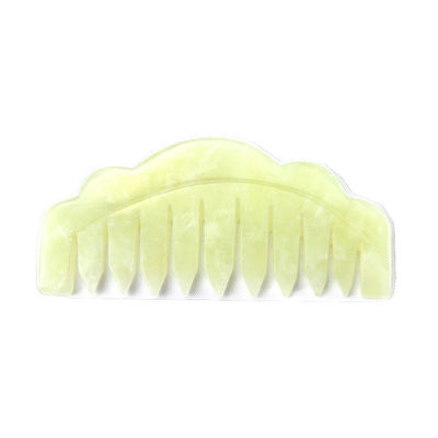 Φυσικό Xiuyan Jade Gua Sha Scraping Massage Comb για την θεραπεία της κεφαλής και το εργαλείο θεραπείας της τριχοφυΐας