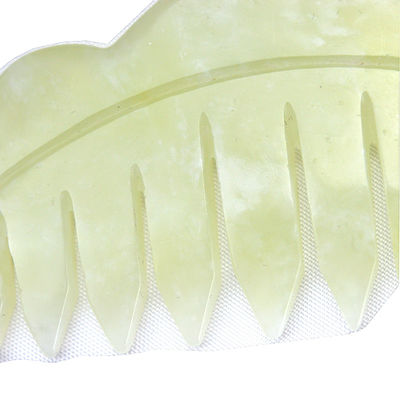 Φυσικό Xiuyan Jade Gua Sha Scraping Massage Comb για την θεραπεία της κεφαλής και το εργαλείο θεραπείας της τριχοφυΐας