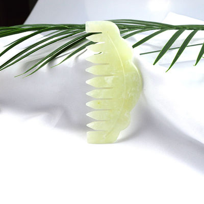 Φυσικό Xiuyan Jade Gua Sha Scraping Massage Comb για την θεραπεία της κεφαλής και το εργαλείο θεραπείας της τριχοφυΐας