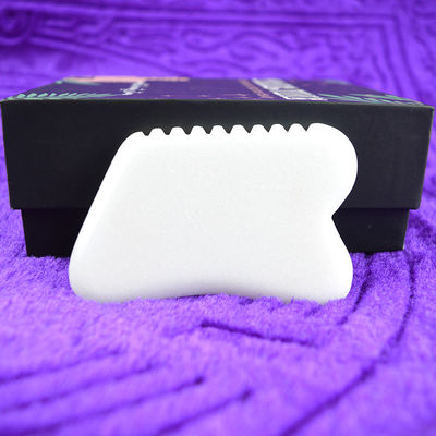 OEM Custom LOGO Λευκός Χαμήλιος Gua Sha Stone Μασάζ προσώπου Φυσικός Χαμήλιος Guasha ξύσιμο εργαλείο μασάζ για πρόσωπο και σώμα
