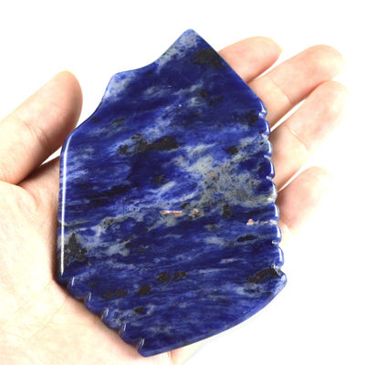 Μπλε Sodalite Gua Sha Board 95*53mm Το απόλυτο εργαλείο για τη βελτίωση της κυκλοφορίας του αίματος και την υγεία του δέρματος