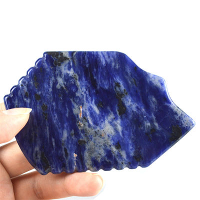 Μπλε Sodalite Gua Sha Board 95*53mm Το απόλυτο εργαλείο για τη βελτίωση της κυκλοφορίας του αίματος και την υγεία του δέρματος