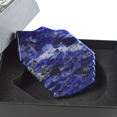 Μπλε Sodalite Gua Sha Board 95*53mm Το απόλυτο εργαλείο για τη βελτίωση της κυκλοφορίας του αίματος και την υγεία του δέρματος
