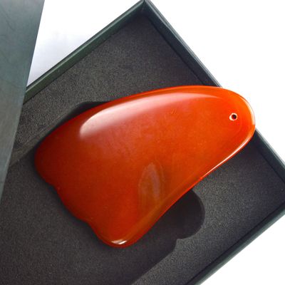 2024 Natual Carnelian Gua Sha Scraping Massage Board Red Agate Guasha Μασάζ προσώπου για όλο το σώμα Κρυστάλλινο εργαλείο σπα