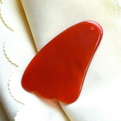 2024 Natual Carnelian Gua Sha Scraping Massage Board Red Agate Guasha Μασάζ προσώπου για όλο το σώμα Κρυστάλλινο εργαλείο σπα