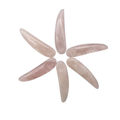 Ροζ Κουάρτζ κουτάλι για Gua Sha και καλλυντικά Beauty Wand Applicator Spatula