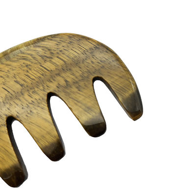 Μεριδίων Φροντίδα Jade Comb Φυσική πέτρα μάτι τίγρης Gua Sha Scraper για μασάζ κεφαλιού και τριχωτής κεφαλής