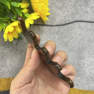 Μεριδίων Φροντίδα Jade Comb Φυσική πέτρα μάτι τίγρης Gua Sha Scraper για μασάζ κεφαλιού και τριχωτής κεφαλής