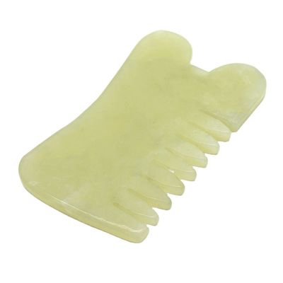 Xiuyan Jade Guasha Μασάζ Comb Gua Sha Scarping εργαλεία προσώπου με λειτουργία υπέρυθρης φυσιοθεραπείας 88 * 50 * 4mm